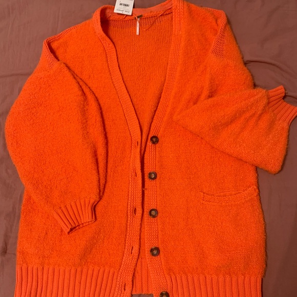 Bright Orange Oversized Cardigan | Poshmark